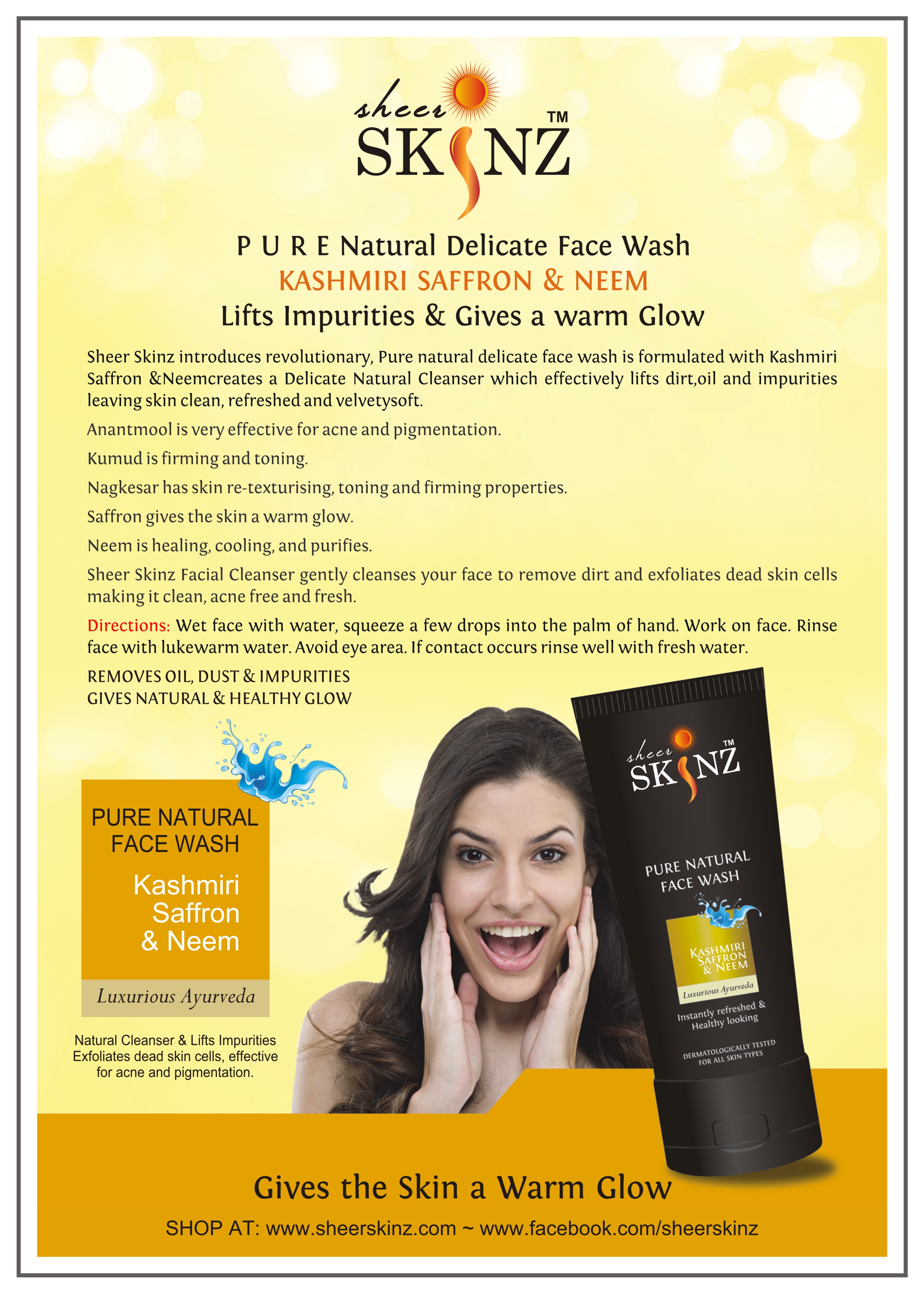 A-3_Poster-FACE_WASH_KASHMIRI_SAFFRON___NEEM-13x19