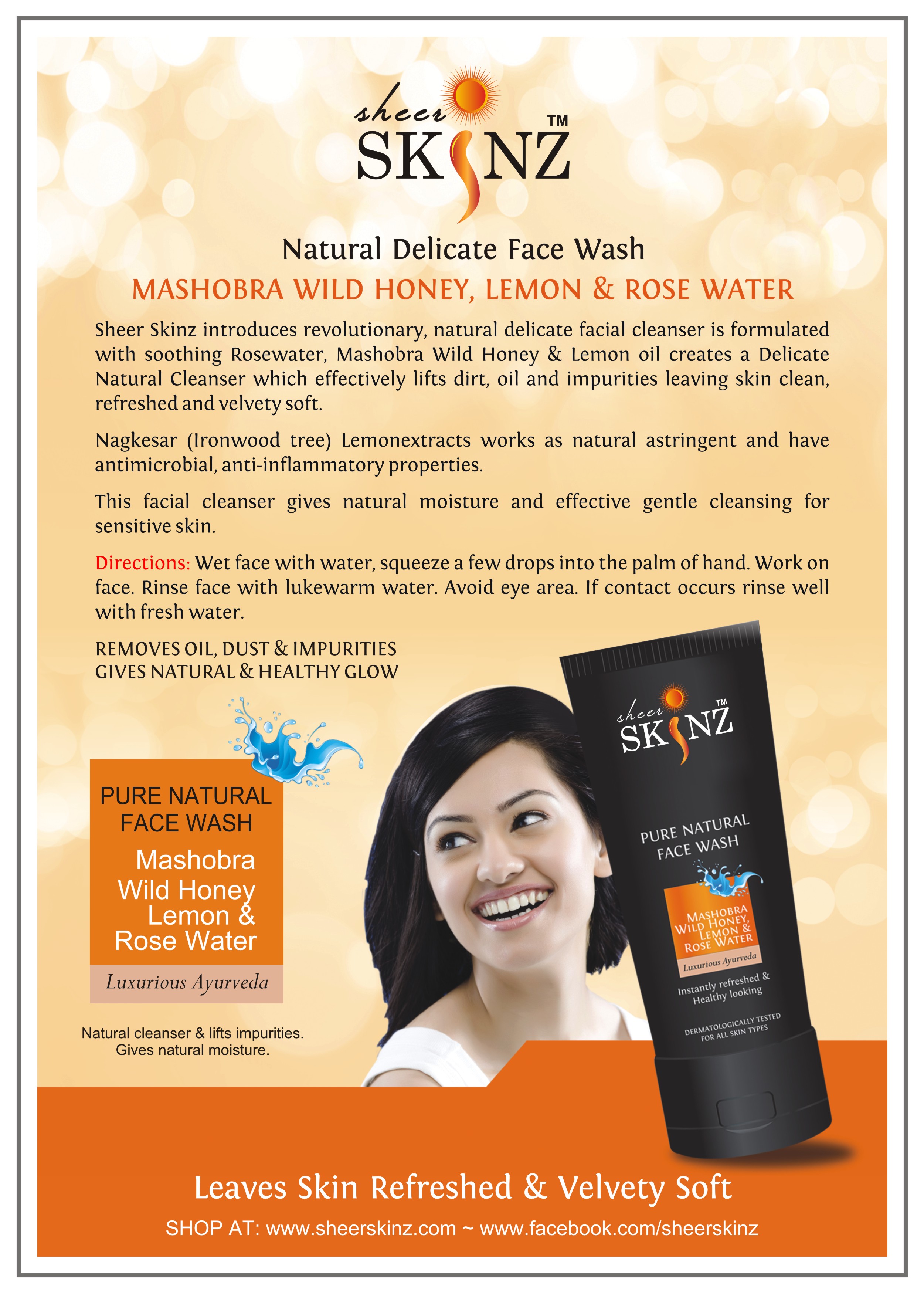 A-3_Poster-Face_Wash_MASHOBRA_WILD_HONEY-13x19